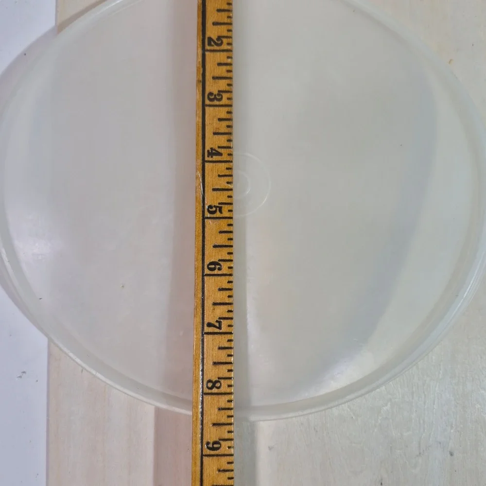 Vintage Tupperware Replacement Lids 6 Translucent White Round Seals Mixed Sizes